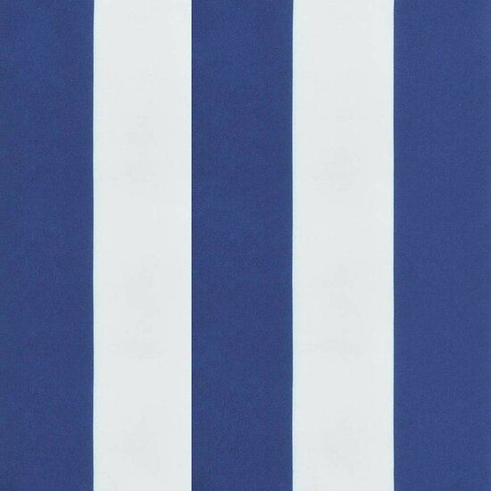 Stoelkussens Hoge Rug Gestreept Stof Oxford En 6 Blauw en wit