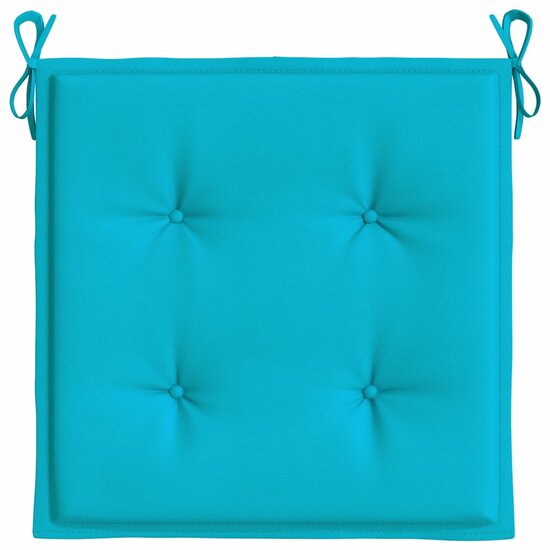 Tuinstoelkussens 40X40X4 Cm Stof Turquoise 6 40 x 40 x 3 cm