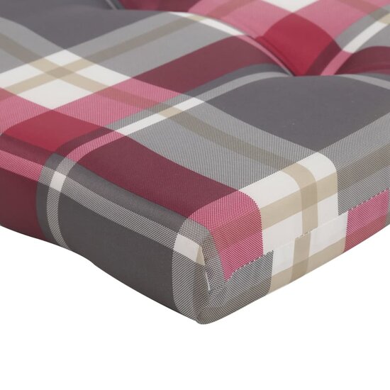 Terrasstoelkussens Ruitpatroon Oxford Stof Rood Rood ruitpatroon