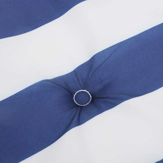 Tuinstoelkussens Gestreept Stof En Blauw En Wit 2 40 x 40 x 3 cm