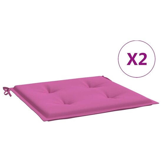 Tuinstoelkussens Stof Roze 2 40 x 40 x 3 cm