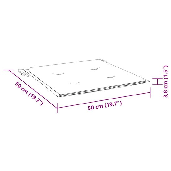Stoelkussens Bladpatroon 50X50X3 Cm Stof Bladontwerp 6 50 x 50 x 4 cm