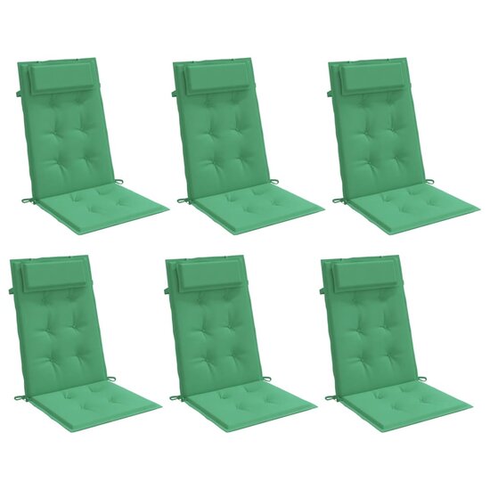 Stoelkussens Hoge Rug Oxford Stof 6 Groen
