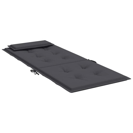 Stoelkussens 6 st hoge rug oxford stof antracietkleurig