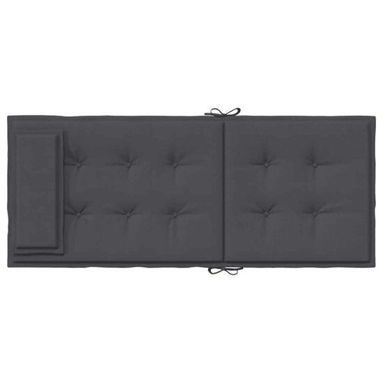 Stoelkussens 6 st hoge rug oxford stof antracietkleurig