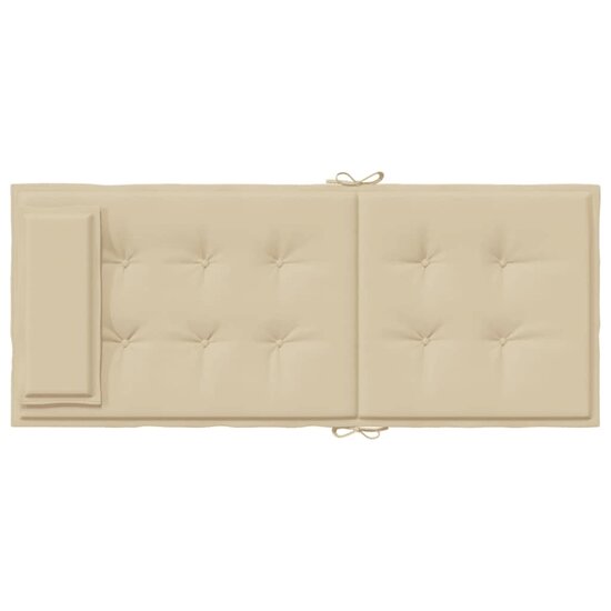 Stoelkussens 2 st hoge rug oxford stof beige