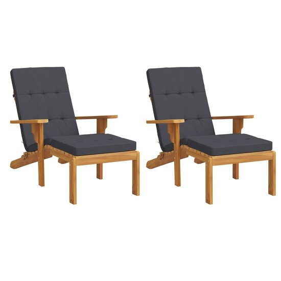 Terrasstoelkussens 2 st oxford stof antracietkleurig