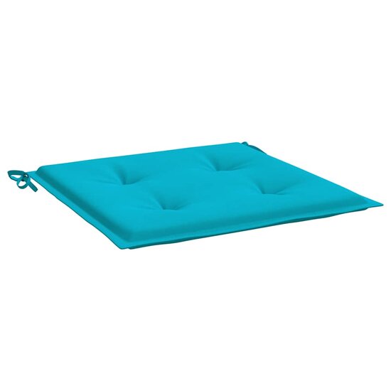 Tuinstoelkussens 4 st 50x50x4 cm stof turquoise