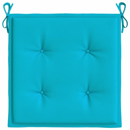 Tuinstoelkussens 4 st 50x50x4 cm stof turquoise