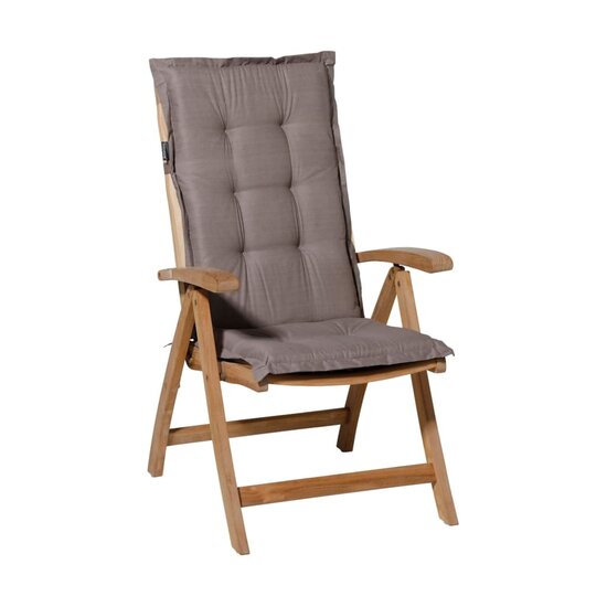 Stoelkussen met hoge rug Basic 123x50 cm taupe