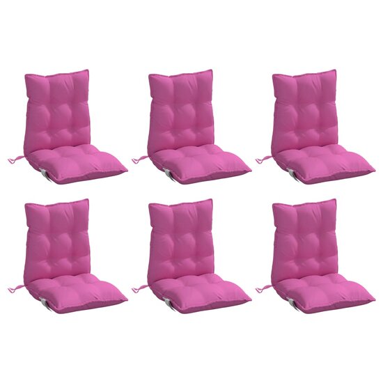 Stoelkussens Lage Rug Oxford Stof 6 Roze
