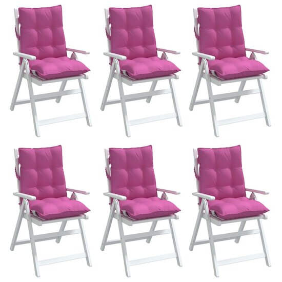 Stoelkussens Lage Rug Oxford Stof 6 Roze