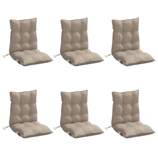Stoelkussens Lage Rug Oxford Stof 6 Taupe