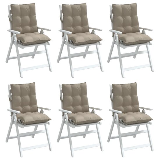 Stoelkussens Lage Rug Oxford Stof 6 Taupe