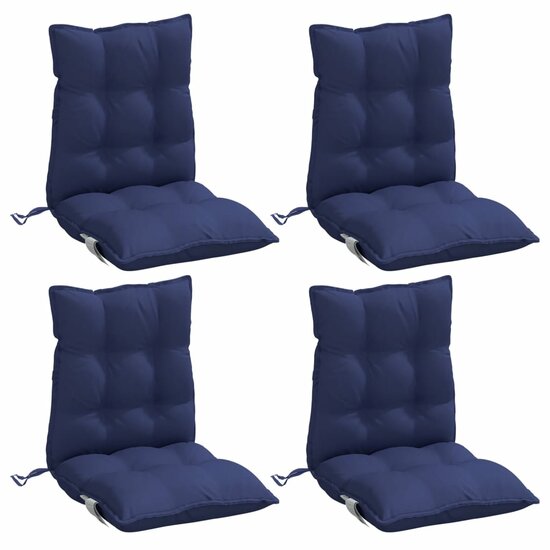 Stoelkussens Lage Rug Oxford Stof 4 Marineblauw