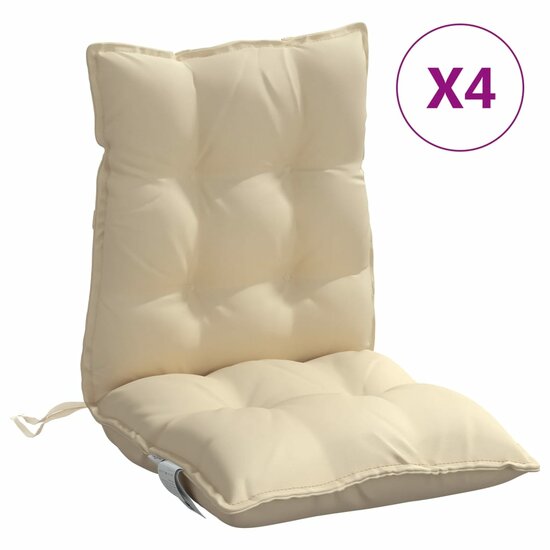 Stoelkussens Lage Rug Oxford Stof 4 Beige