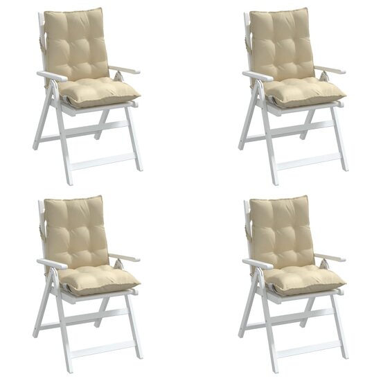Stoelkussens Lage Rug Oxford Stof 4 Beige