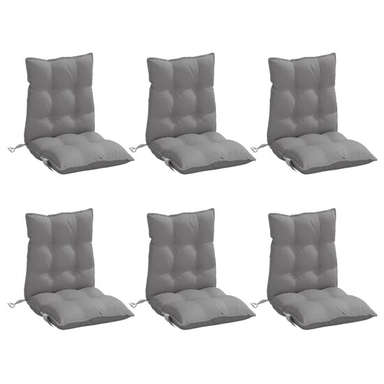 Stoelkussens Lage Rug Oxford Stof 6 Grijs
