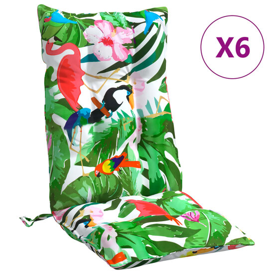 Stoelkussens Hoge Rug Oxford Stof Meerkleurig 6 Multikleur
