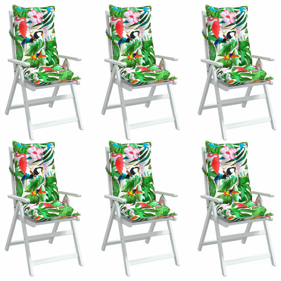 Stoelkussens Hoge Rug Oxford Stof Meerkleurig 6 Multikleur