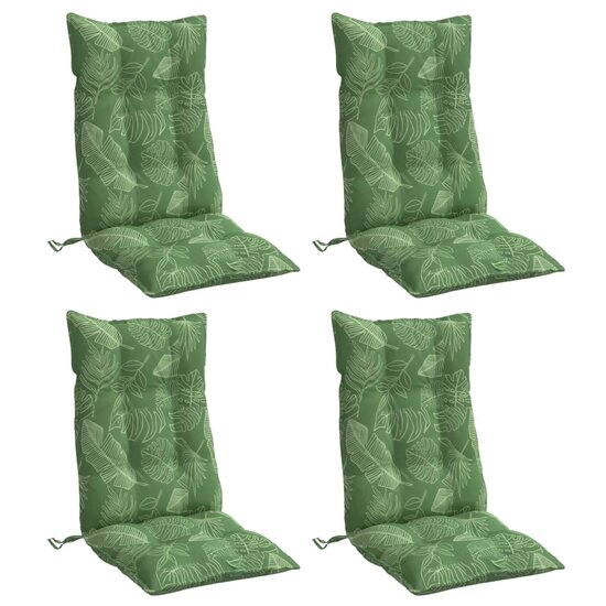 Stoelkussens Hoge Rug Bladpatroon Oxford Stof 4 Bladontwerp