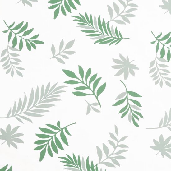Stoelkussens Hoge Rug Bladpatroon Oxford Stof 4 Wit en groen