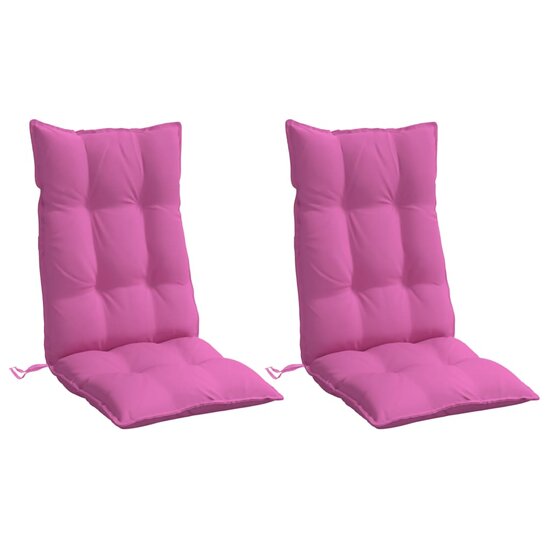 Stoelkussens Hoge Rug Oxford Stof 2 Roze