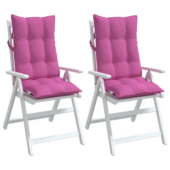 Stoelkussens Hoge Rug Oxford Stof 2 Roze