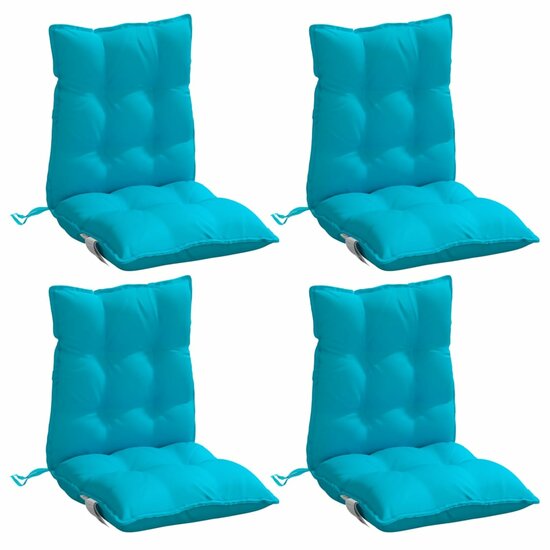 Stoelkussens 2 St Lage Rug Oxford Stof 4 Turquoise