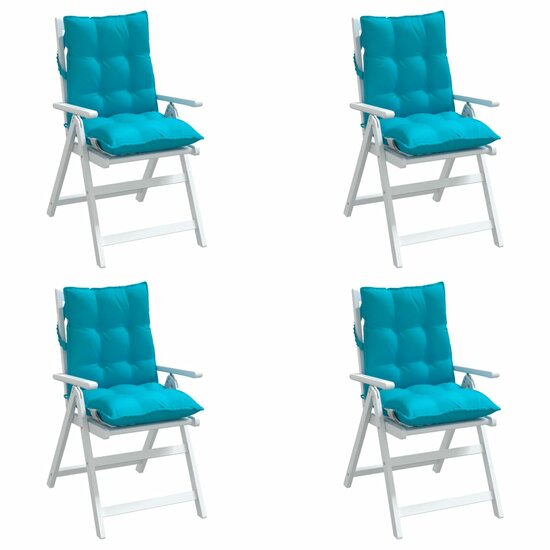 Stoelkussens 2 St Lage Rug Oxford Stof 4 Turquoise