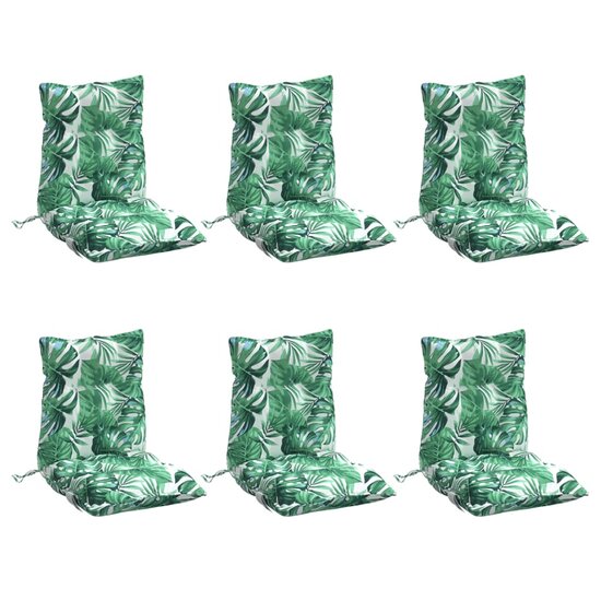 Stoelkussens Lage Rug Oxford Stof 6 Bladpatroon