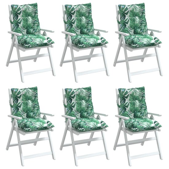 Stoelkussens Lage Rug Oxford Stof 6 Bladpatroon