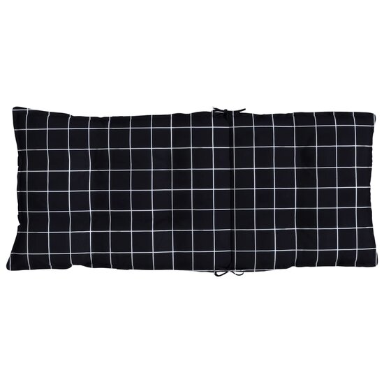 Stoelkussens Hoge Rug Ruitpatroon Oxford Stof Zwart 4 Zwart ruitpatroon