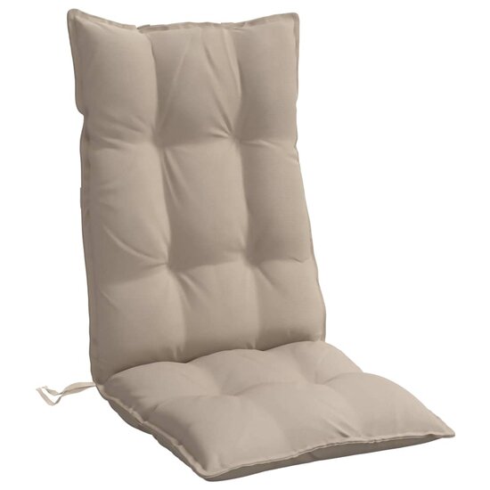 Stoelkussens Hoge Rug Oxford Stof 2 Taupe