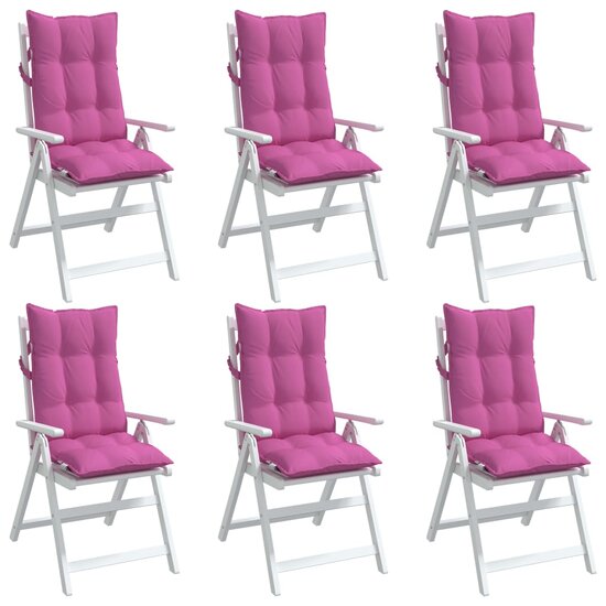 Stoelkussens Hoge Rug Oxford Stof 6 Roze