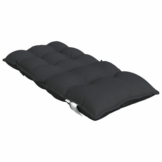 Stoelkussens 6 st lage rug oxford stof zwart