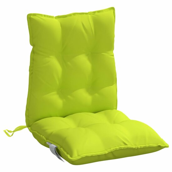 Stoelkussens 4 st lage rug oxford stof felgroen