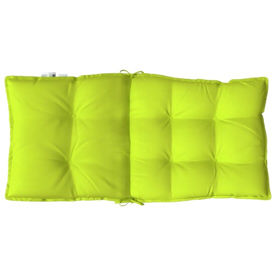 Stoelkussens 4 st lage rug oxford stof felgroen