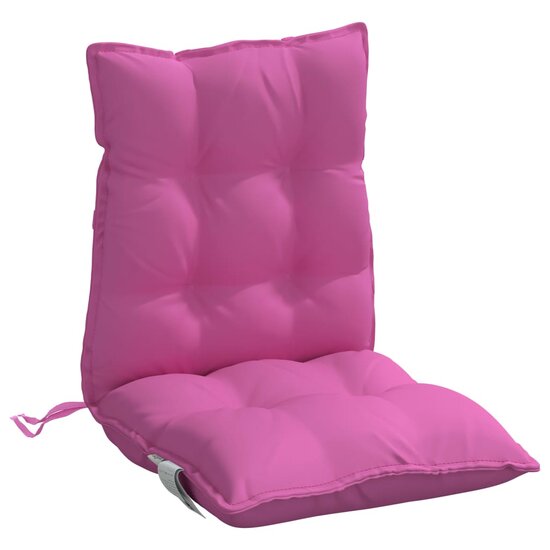 Stoelkussens 4 st lage rug oxford stof roze