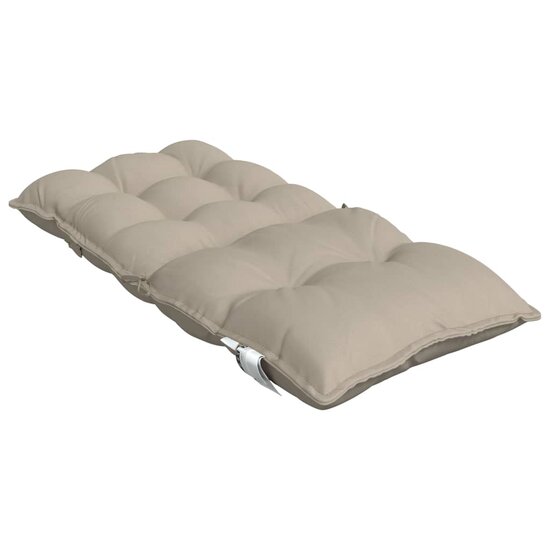 Stoelkussens 4 st lage rug oxford stof taupe