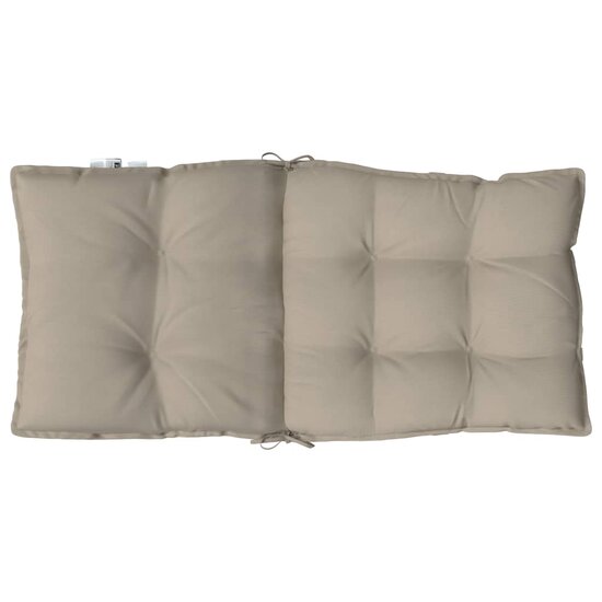 Stoelkussens 4 st lage rug oxford stof taupe