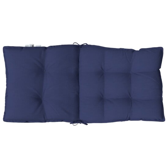 Stoelkussens 6 st lage rug oxford stof marineblauw