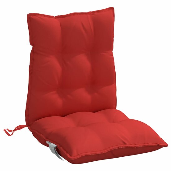 Stoelkussens 2 st lage rug oxford stof rood