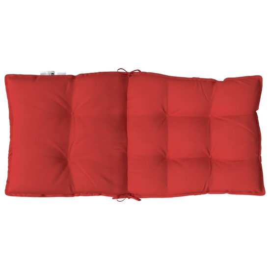 Stoelkussens 2 st lage rug oxford stof rood