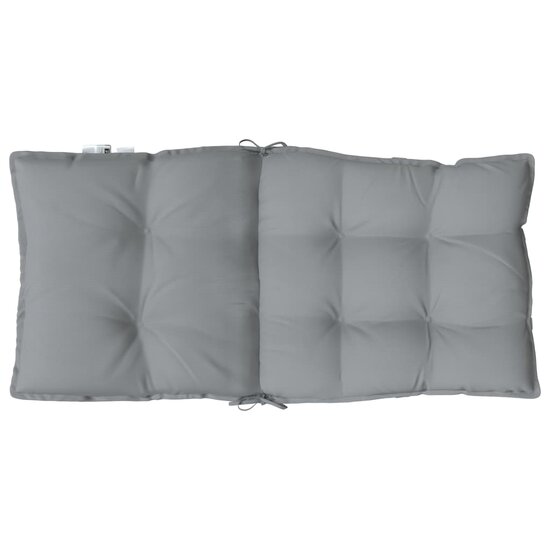 Stoelkussens 4 st lage rug oxford stof grijs