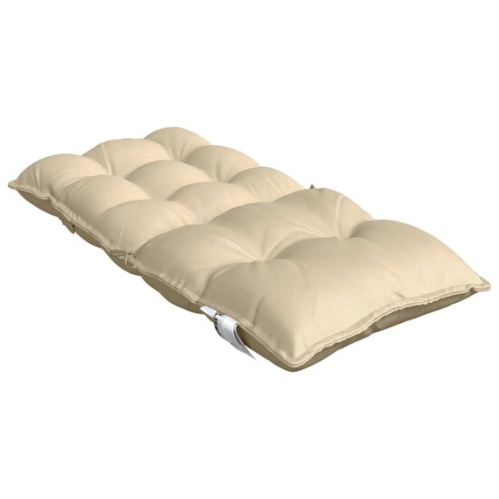 Stoelkussens 2 st lage rug oxford stof beige