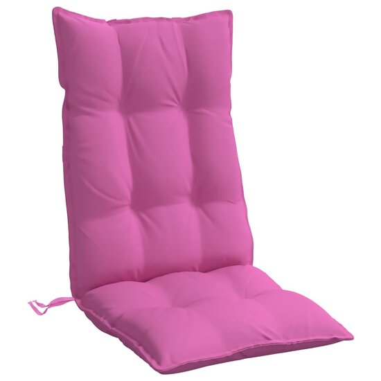 Stoelkussens 4 st hoge rug oxford stof roze