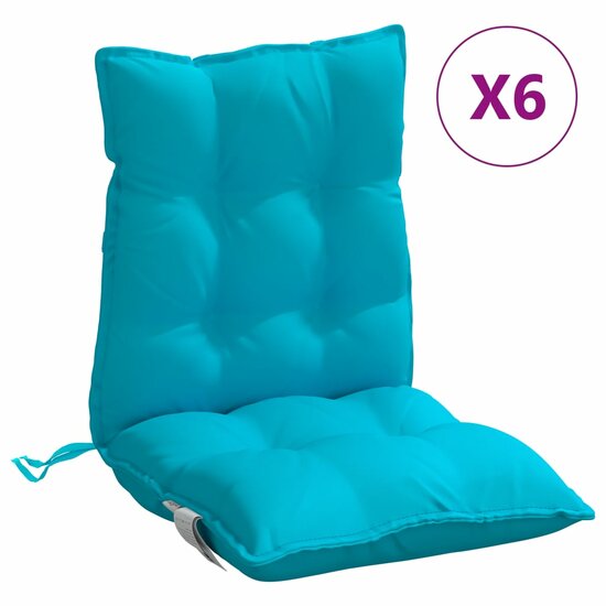 Stoelkussens Lage Rug Oxford Stof 6 Turquoise