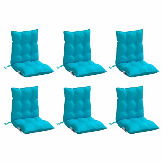 Stoelkussens Lage Rug Oxford Stof 6 Turquoise