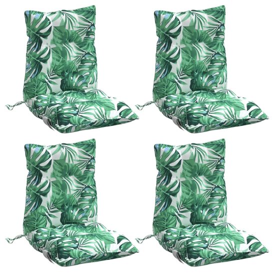 Stoelkussens 2 St Lage Rug Oxford Stof 4 Bladpatroon